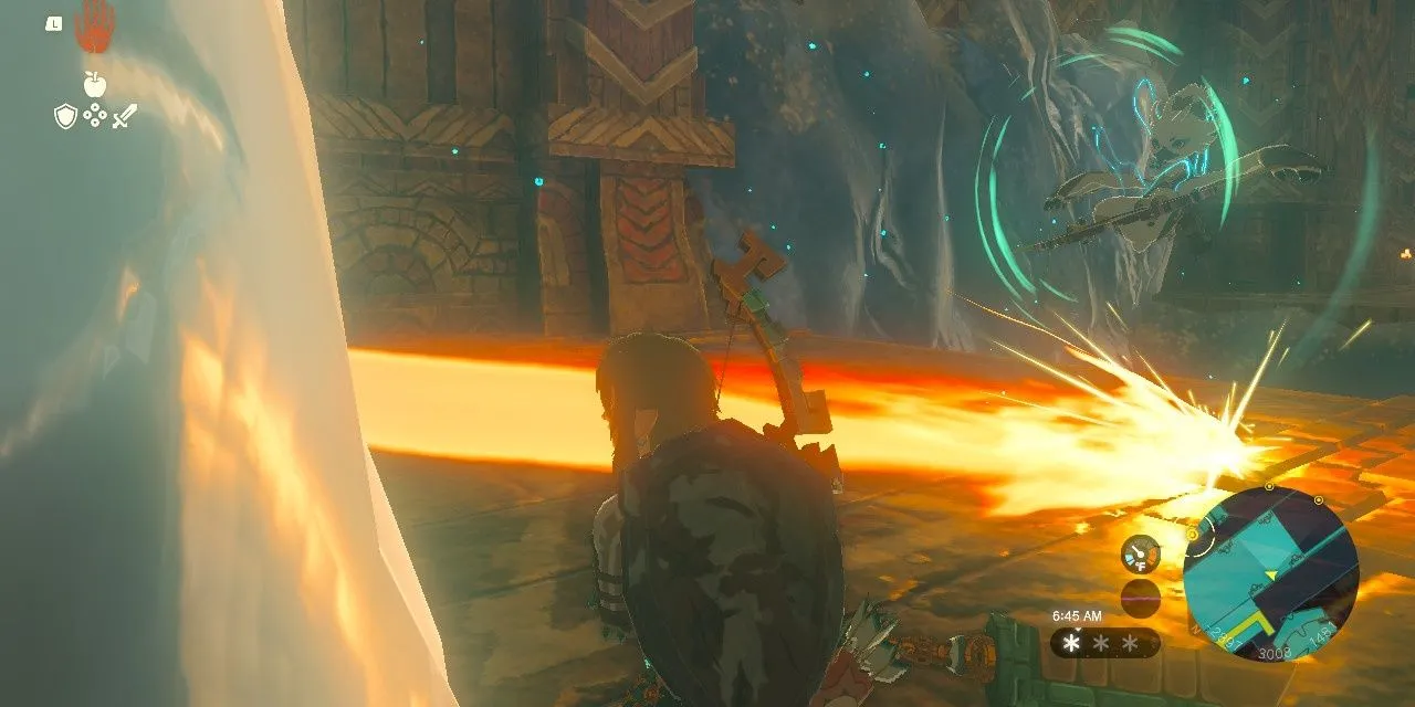 Link và Tulin chiến đấu trong The Legend of Zelda: Tears of the Kingdom.