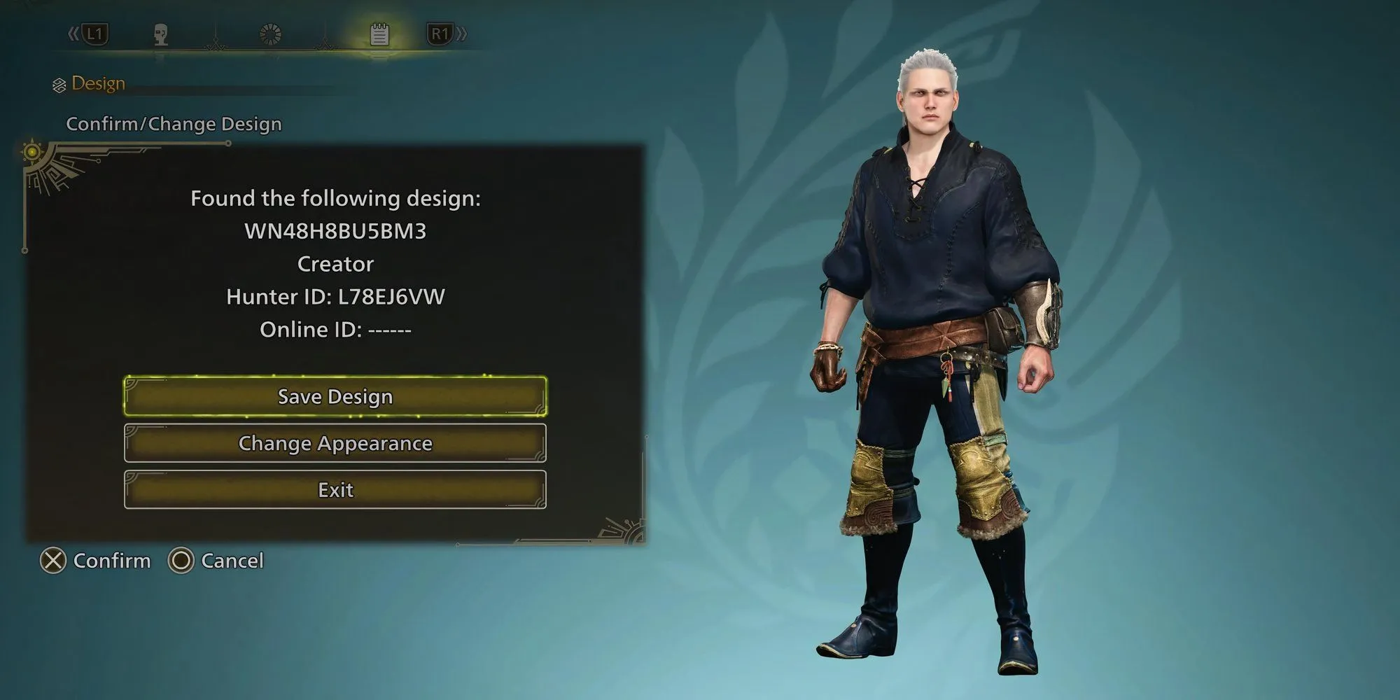 Mã tạo nhân vật trong Monster Hunter Wilds