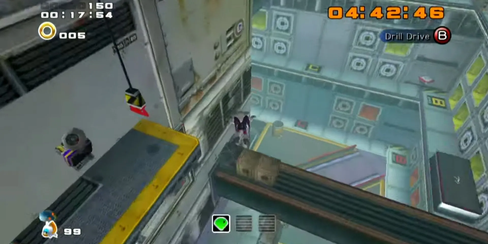 Màn chơi Security Hall trong Sonic Adventure 2 với giới hạn thời gian căng thẳng
