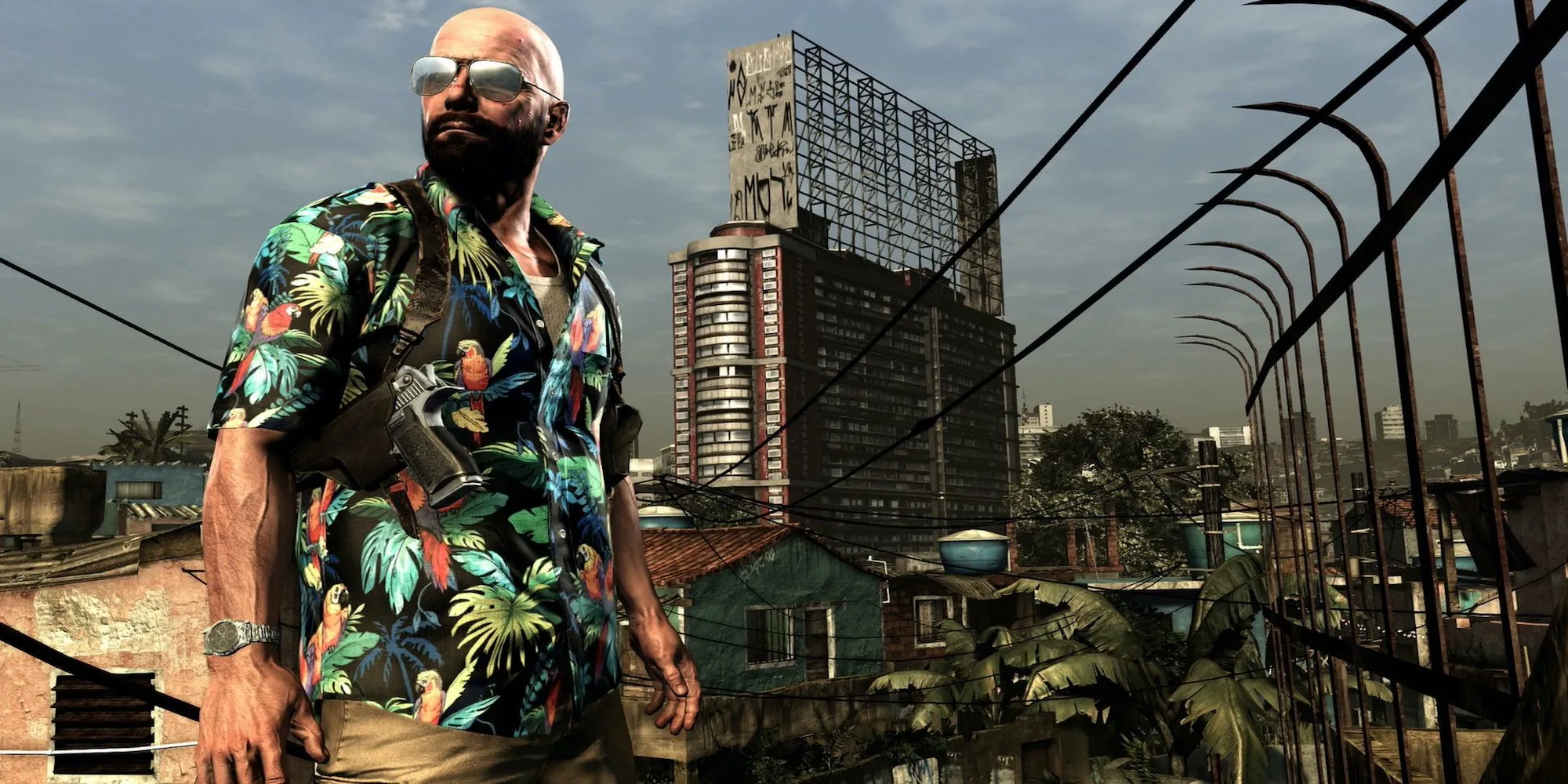 Max Payne nhìn xuống thành phố São Paulo trong Max Payne 3
