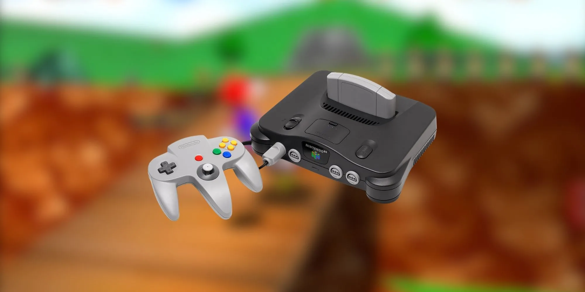 Máy chơi game Nintendo 64 với tay cầm đặc trưng