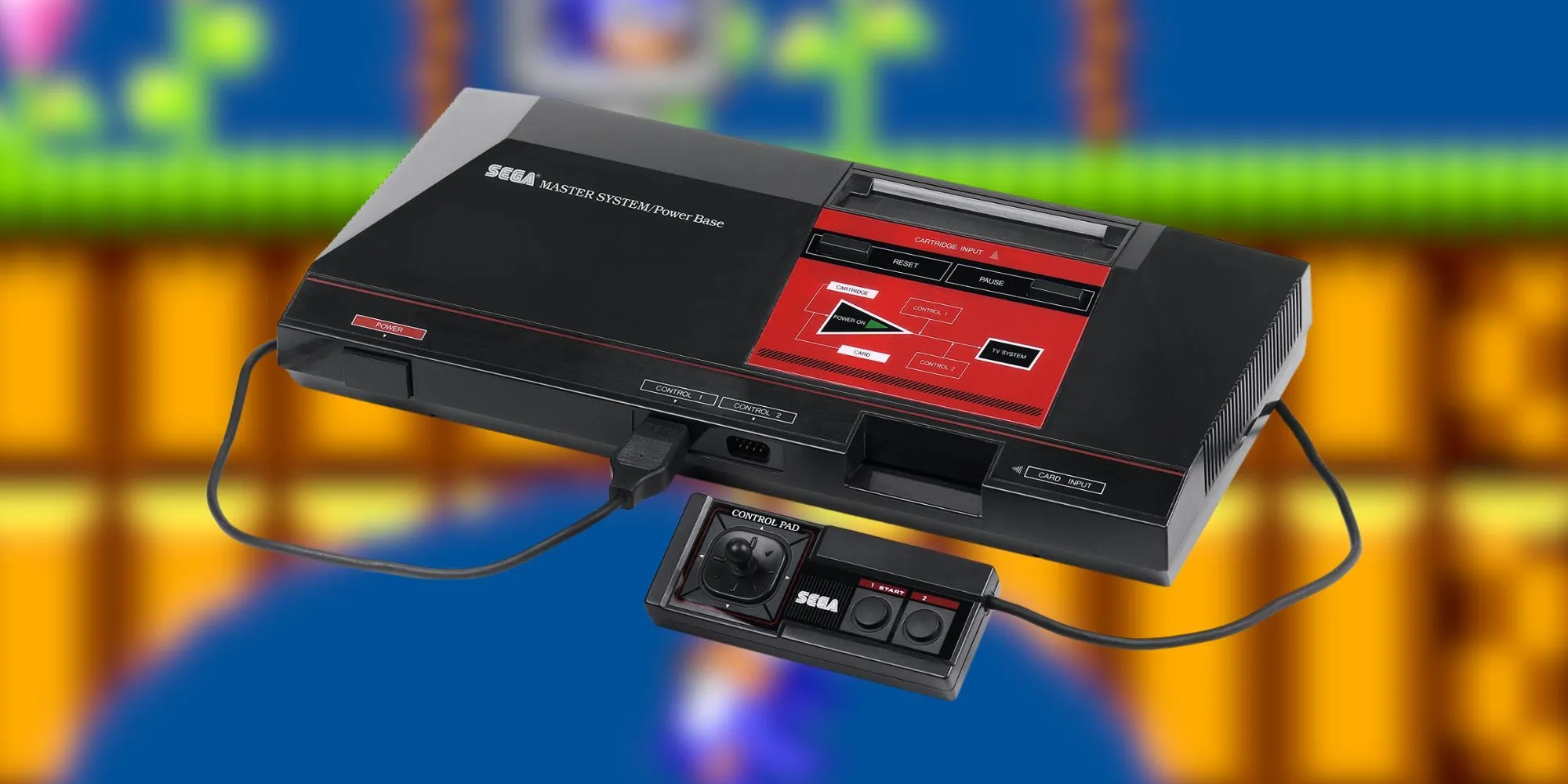 Máy chơi game Sega Master System cùng với hộp đựng game