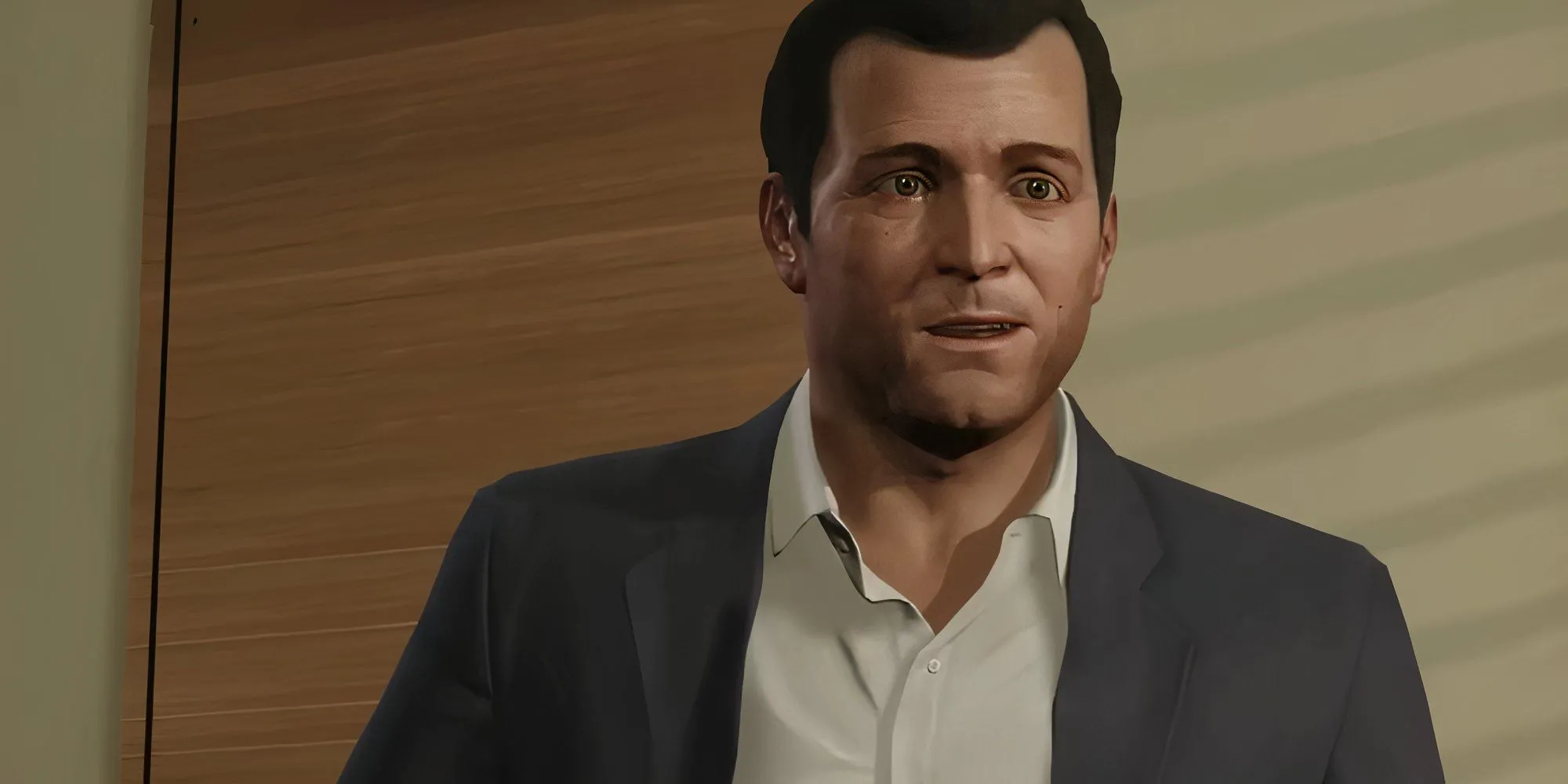 Michael de Santa, nhân vật chính của GTA 5, xuất hiện trong game