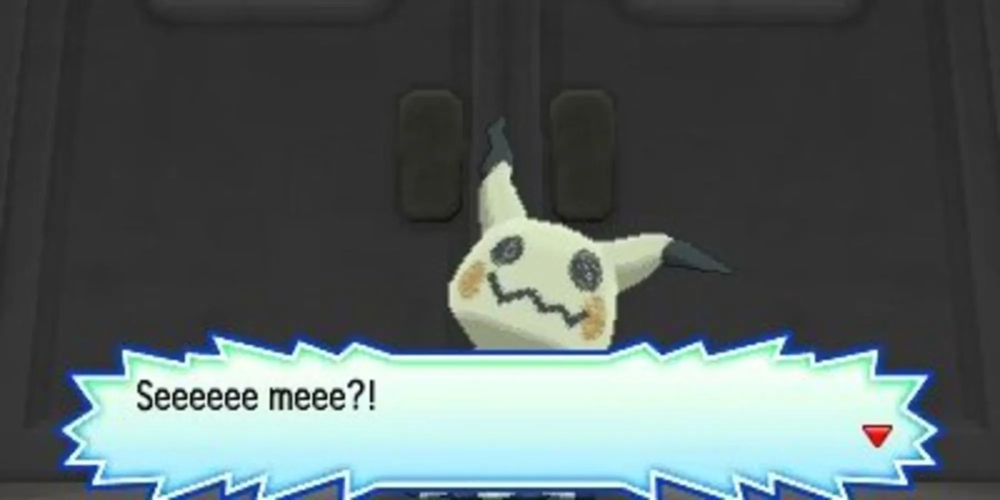 Mimikyu trong Pokemon Sun và Moon với dòng chữ Seeeeee Meee?!