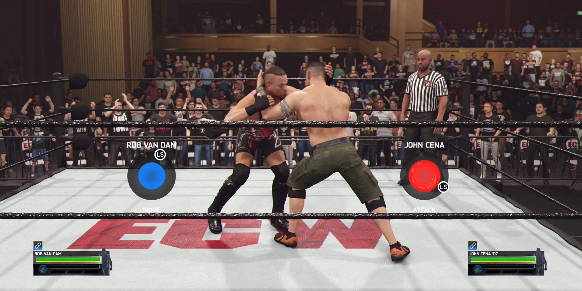 Mini-game xoay joystick trong cơ chế Chain Wrestling WWE 2K25