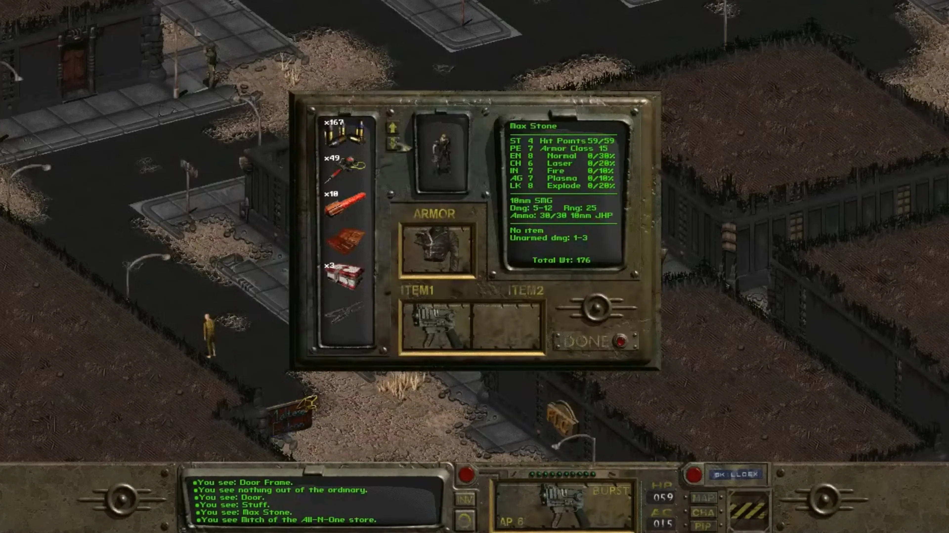 Một cảnh chiến đấu ác liệt trong game Fallout với hiệu ứng đặc trưng