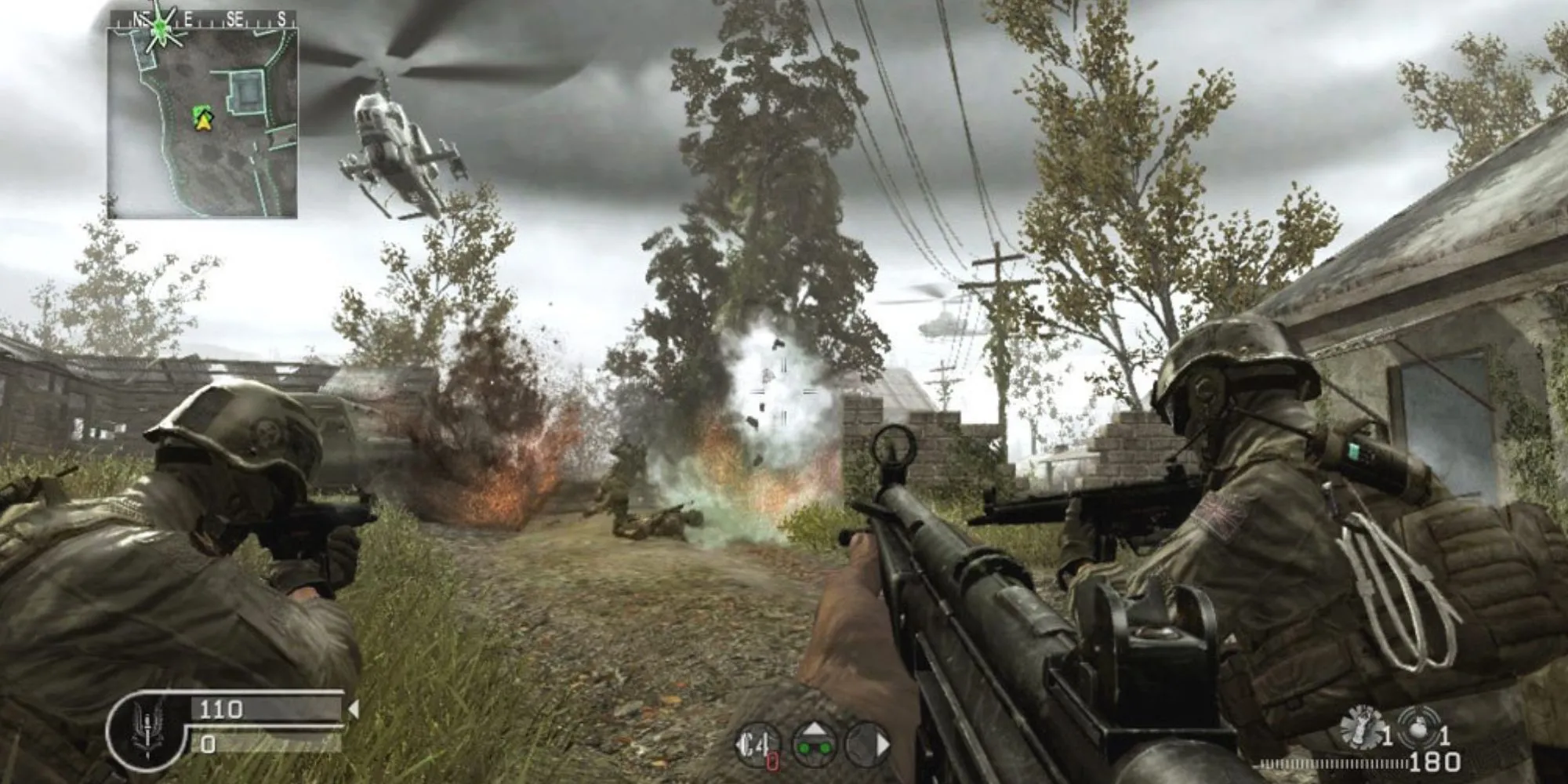 Một cảnh chiến đấu trong Call of Duty 4 Modern Warfare huyền thoại