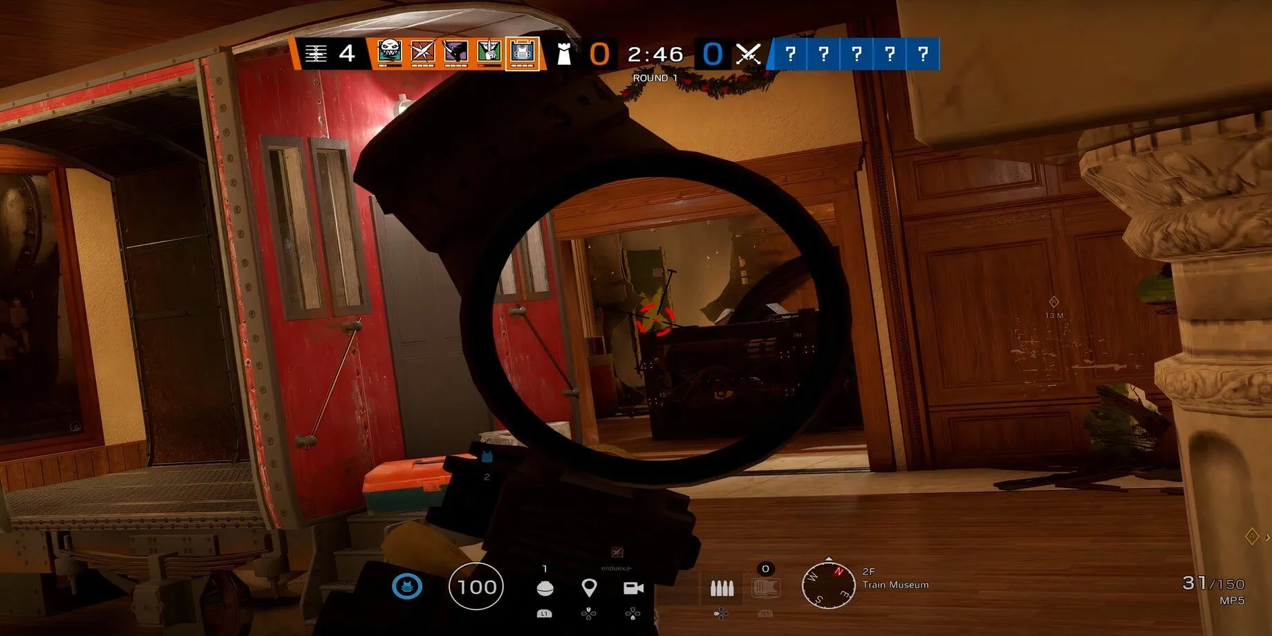 Một cảnh gameplay chiến thuật trong Rainbow Six Siege với các đặc vụ đang tấn công