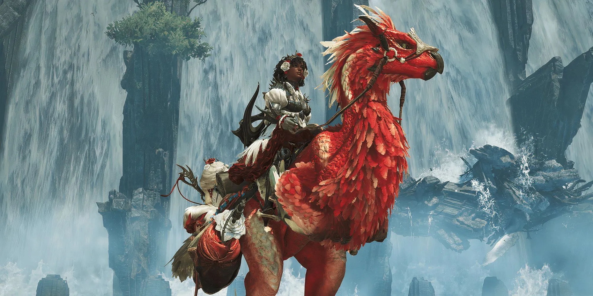Một cảnh tùy chỉnh nhân vật trong Monster Hunter Wilds, thể hiện đồ họa và gameplay hấp dẫn