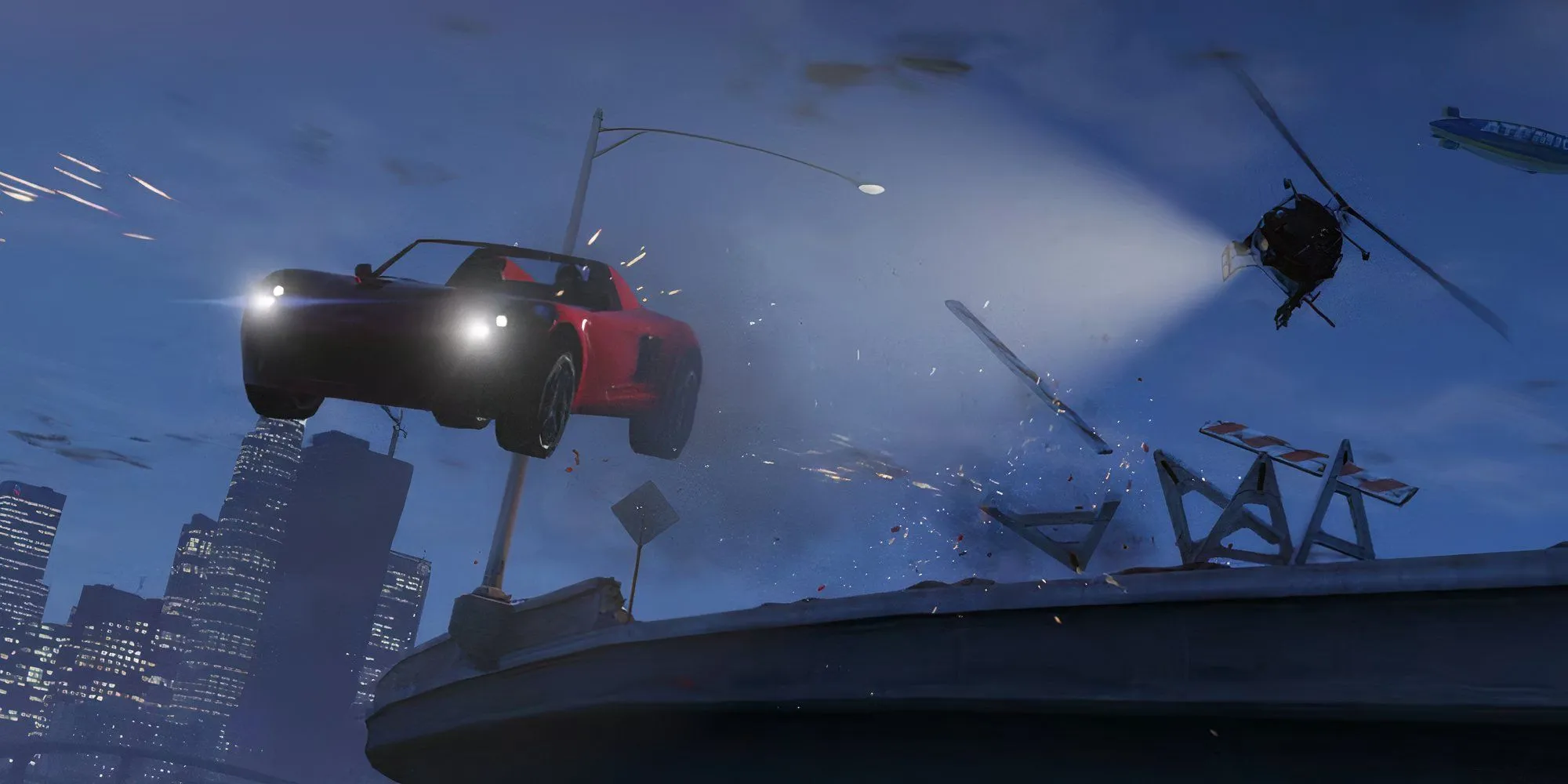 Một cuộc rượt đuổi bằng ô tô đầy kịch tính trên đường phố Grand Theft Auto 5