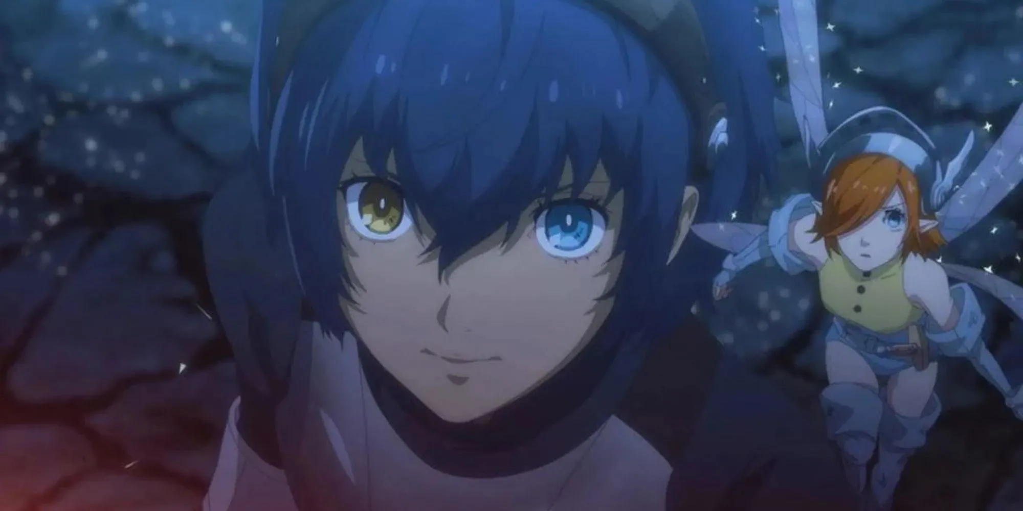 Một đoạn anime cutscene trong Metaphor: ReFantazio thể hiện nhân vật chính và một cảnh hành động.