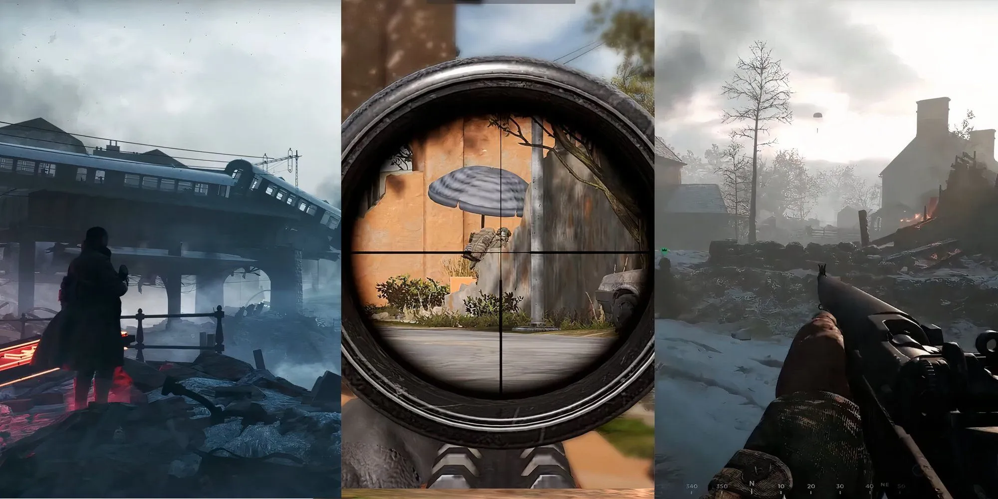 Một game thủ đang ngắm bắn bằng súng trường sniper trong game bắn súng chiến thuật