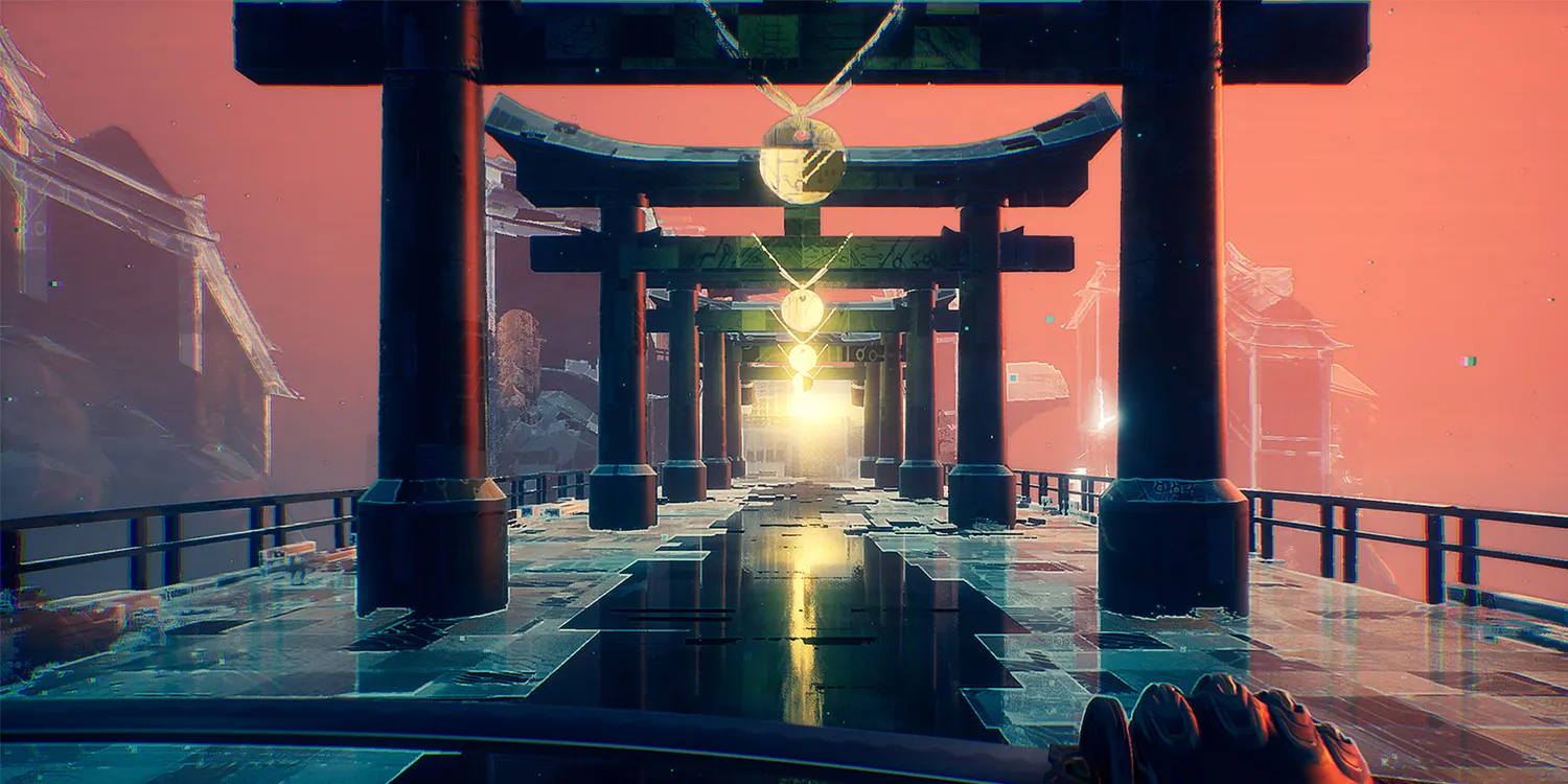 10 Game Khởi Đầu Chậm Nhưng Càng Chơi Càng Hay Nhất Định Phải Thử 1 Một người chơi Ghostrunner đang thực hiện động tác parkour trên tường trong một khu vực thành phố cyberpunk.