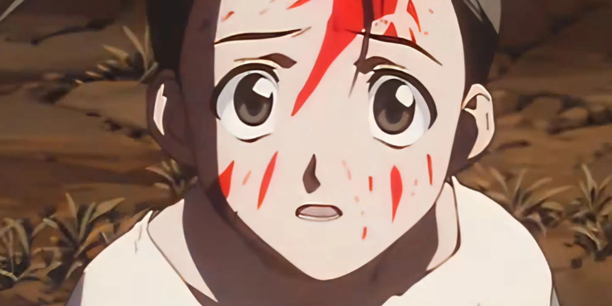 Một phân cảnh anime cutscene từ Xenogears, thể hiện nhân vật Fei trong một khoảnh khắc căng thẳng.