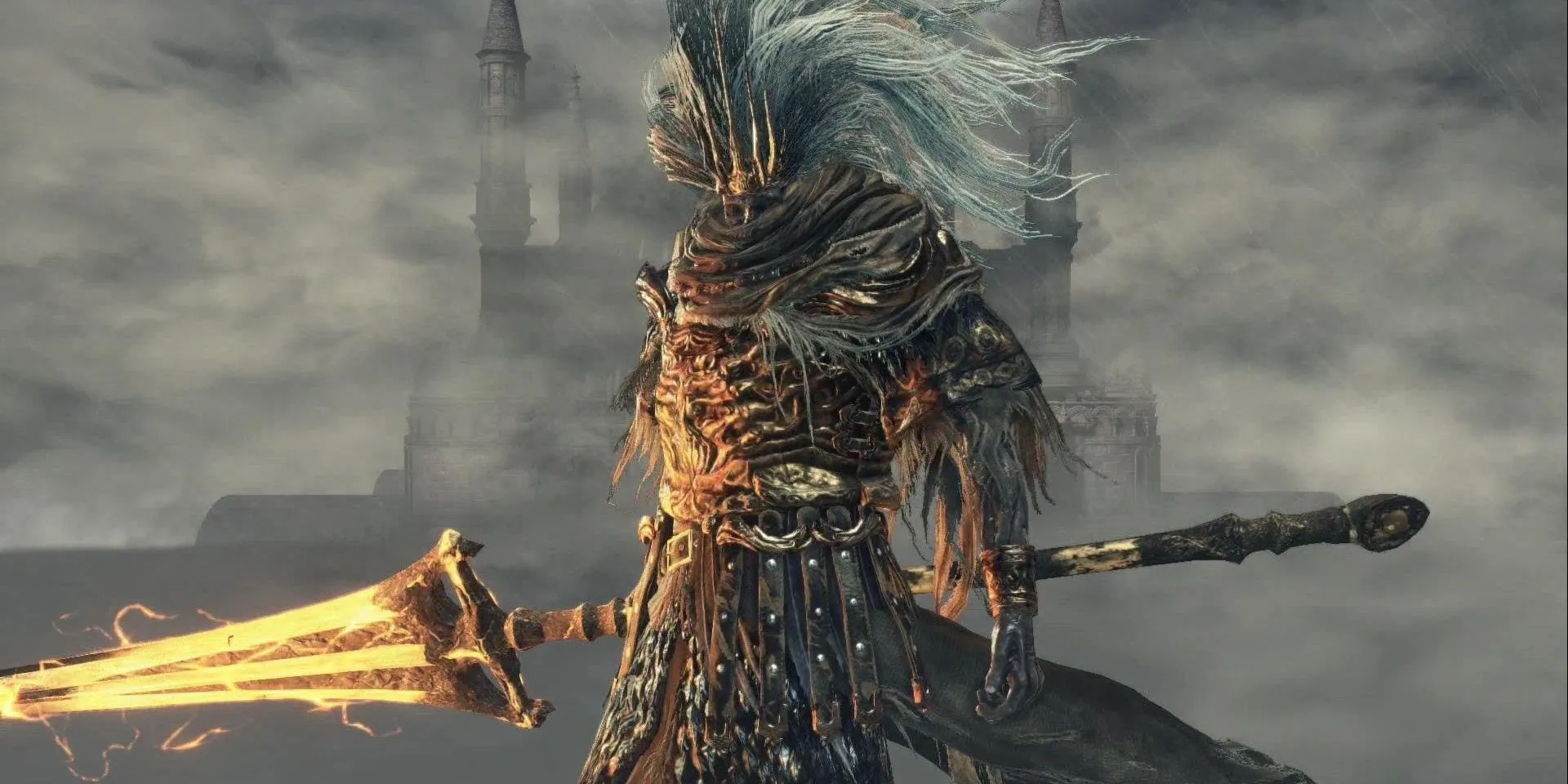 Nameless King cường hóa vũ khí bằng sấm sét sau khi rồng của hắn bị hạ gục
