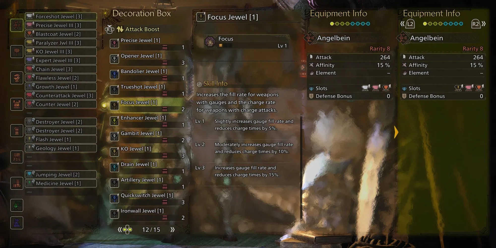 Ngọc Focus Jewel trong Monster Hunter Wilds