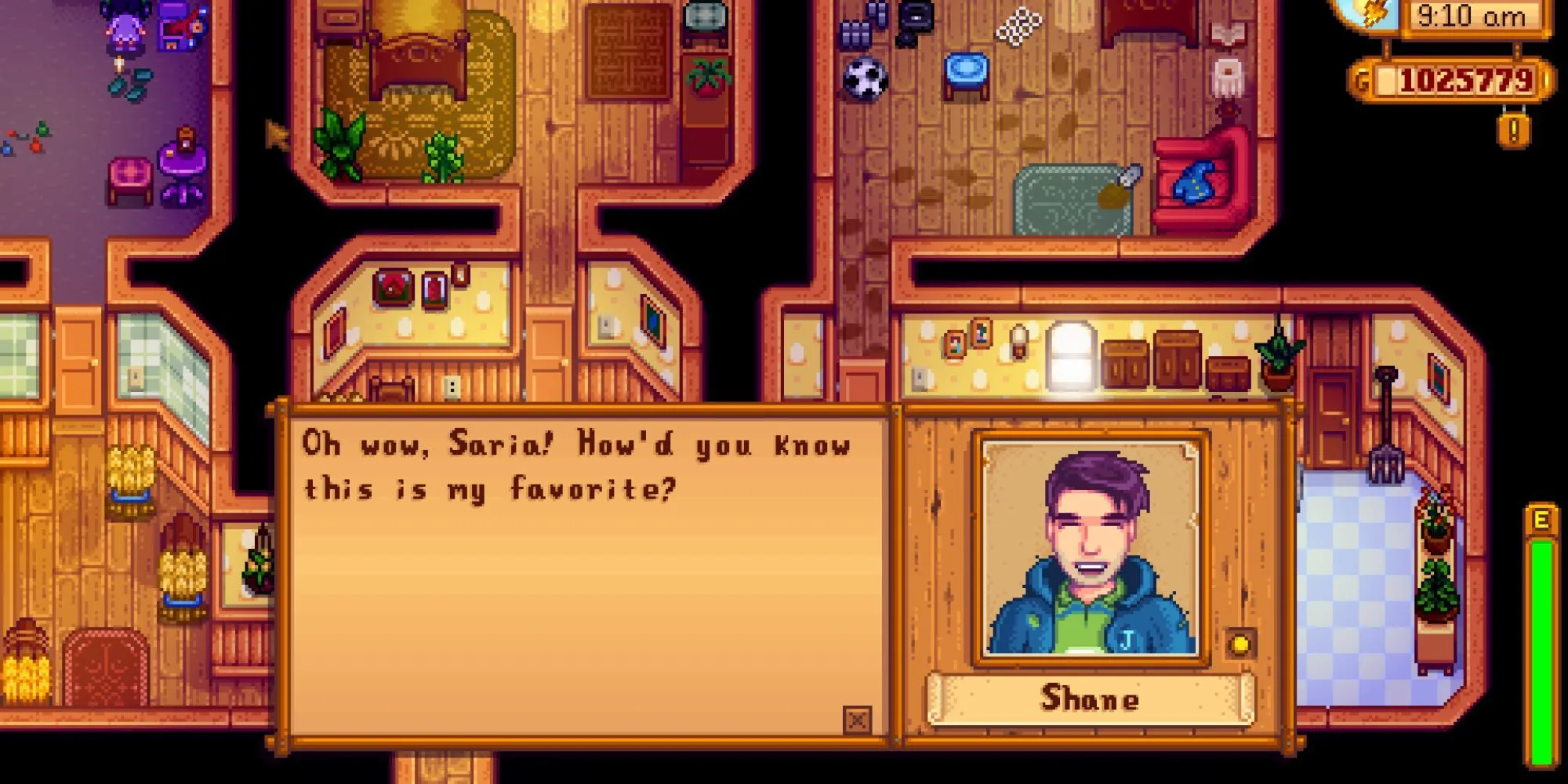 Người chơi Stardew Valley tặng quà ớt cay cho Shane để tăng điểm tình bạn