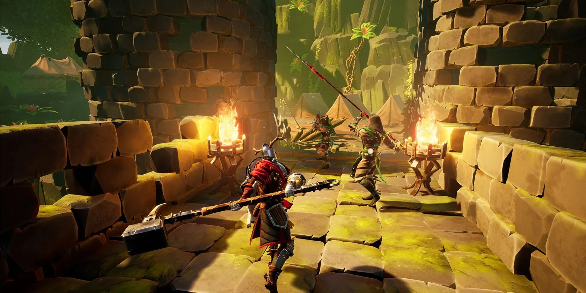 Nhân vật chính đang chiến đấu với kẻ thù trong game Stray Blade