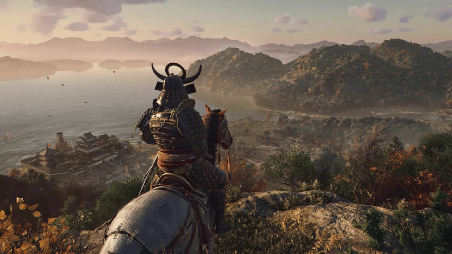 Nhân vật chính trong một khung cảnh đậm chất Nhật Bản của Assassin's Creed Shadows
