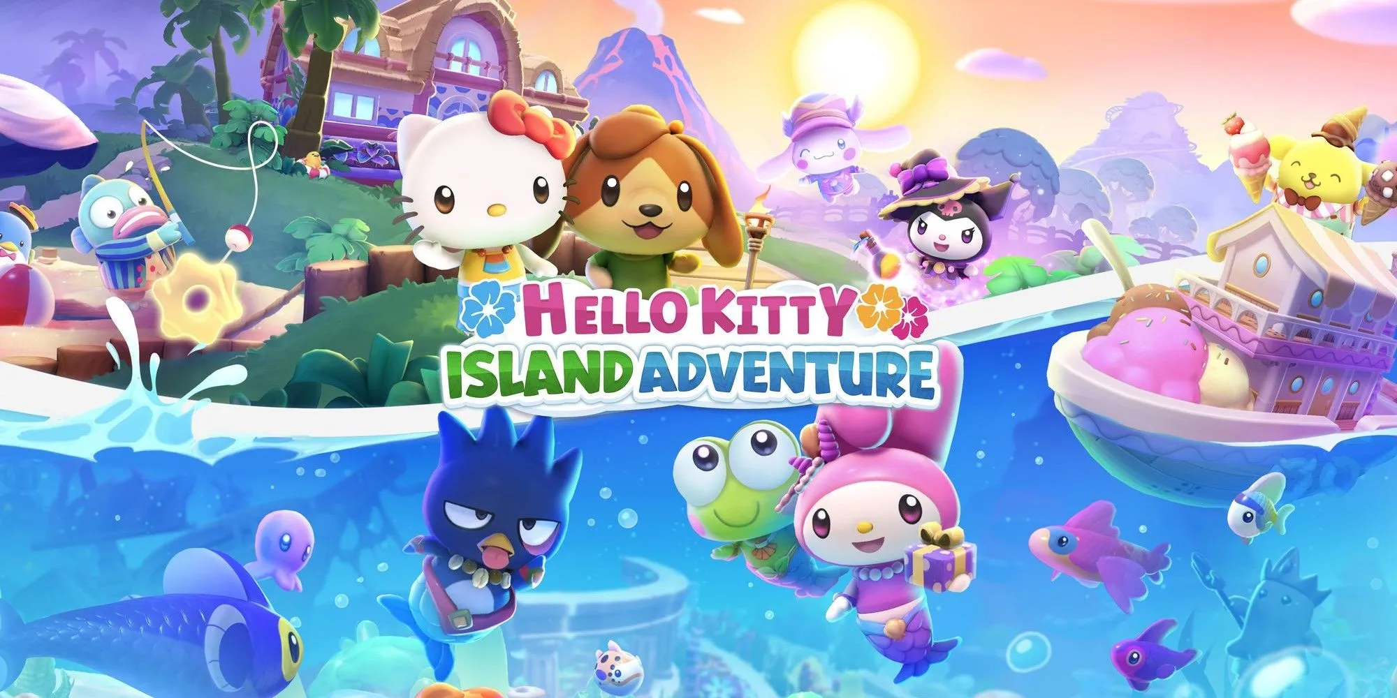 Nhân vật Hello Kitty và các bạn trong game Hello Kitty Island Adventure
