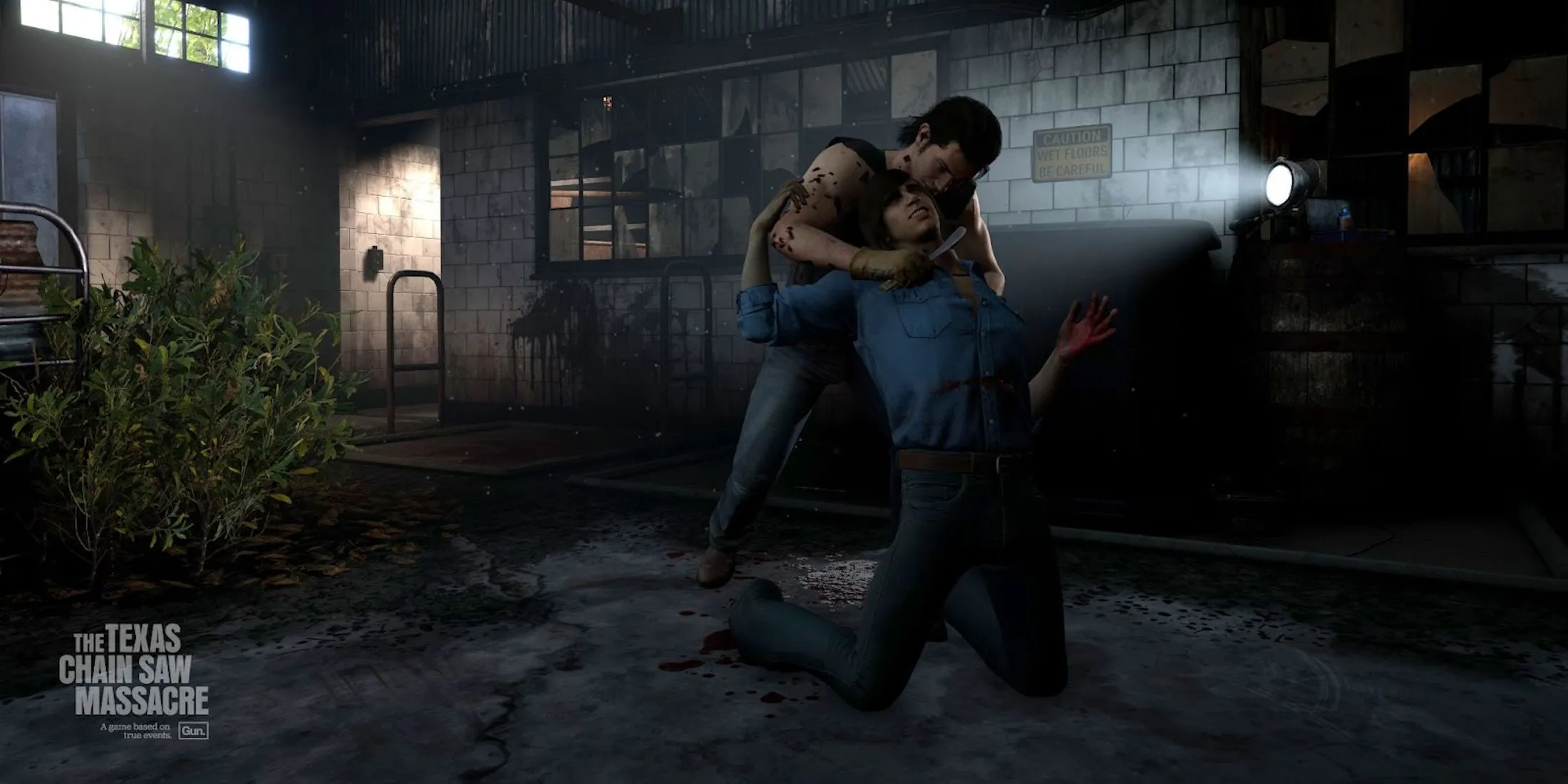 Nhân vật Johnny hạ gục người chơi trong game The Texas Chain Saw Massacre