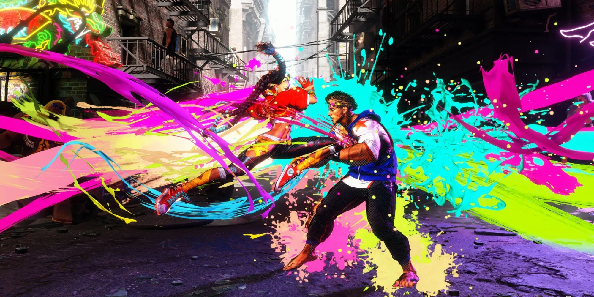 Nhân vật Ryu và Luke đối đầu trong Street Fighter 6 đồ họa mới