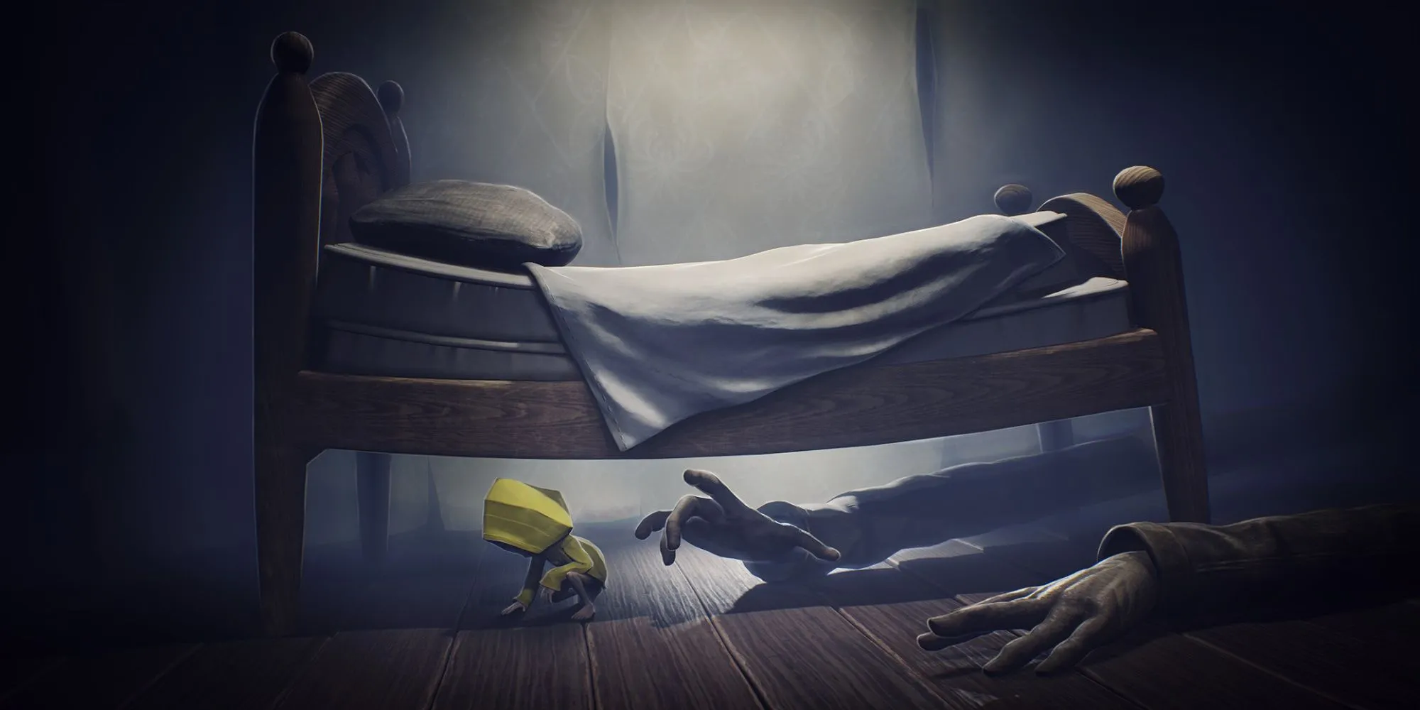 Nhân vật Six nhỏ bé đối mặt với những sinh vật khổng lồ trong Little Nightmares