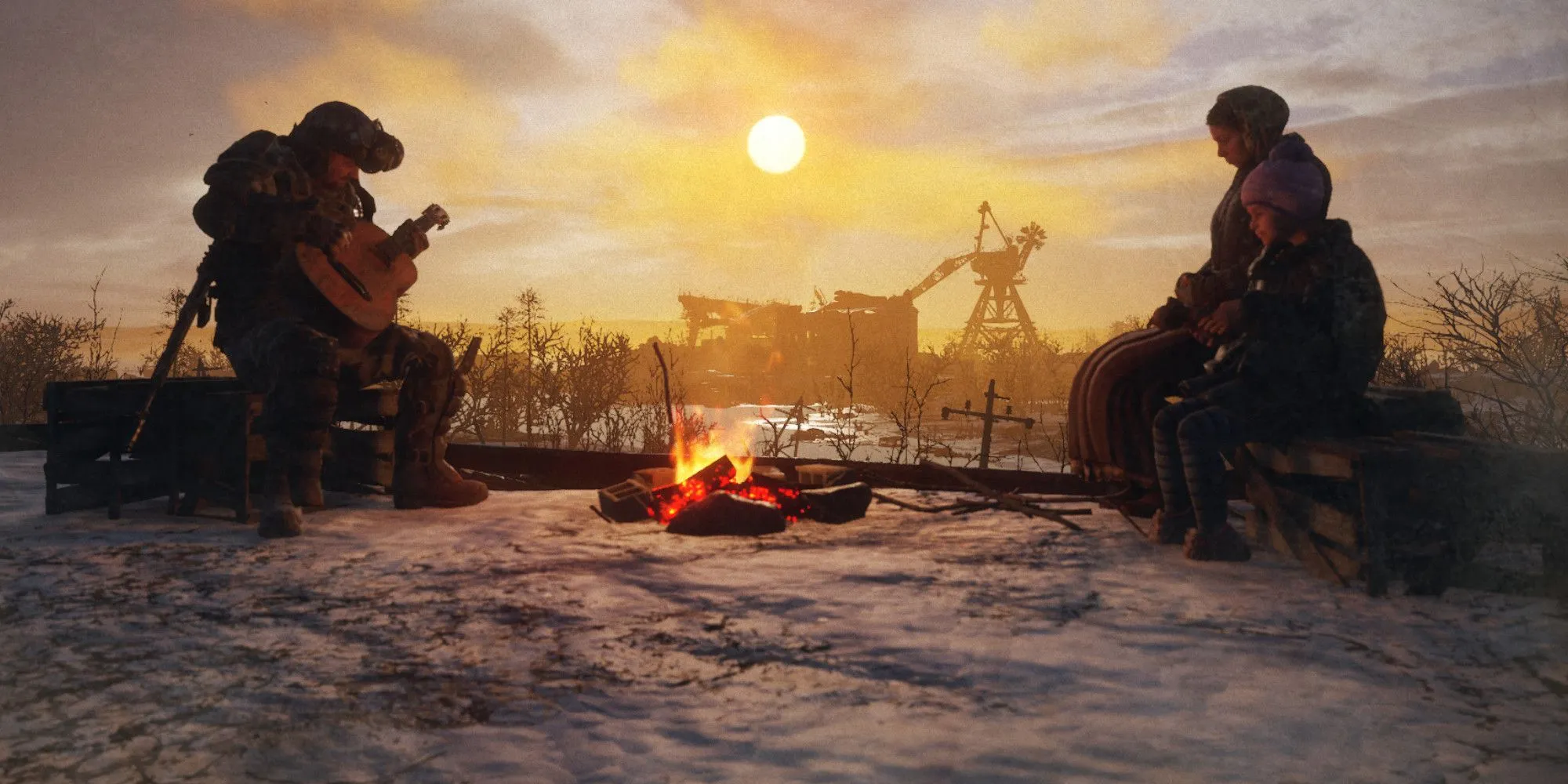 Nhân vật Stepan tại khu vực Volga trong game Metro Exodus