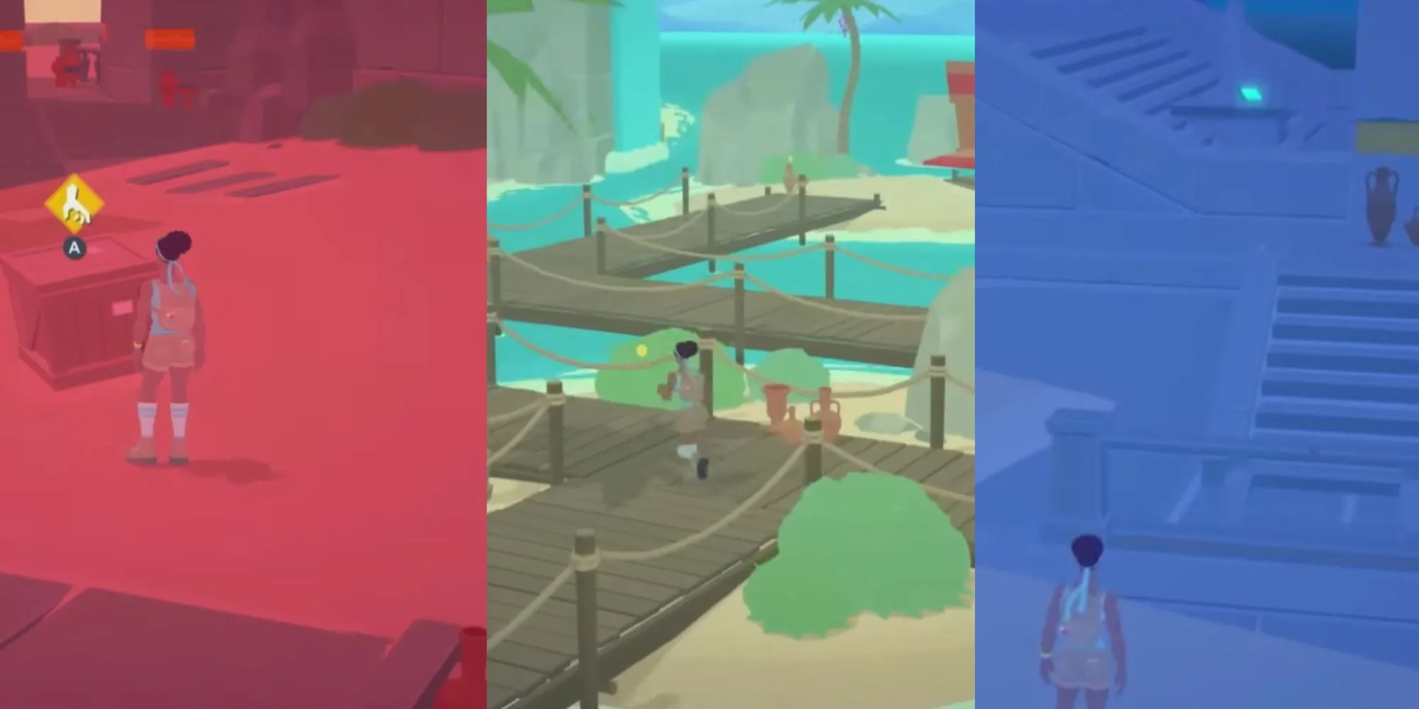 Nhân vật trong game Mythwrecked Ambrosia Island tìm thấy rương chứa kỷ vật