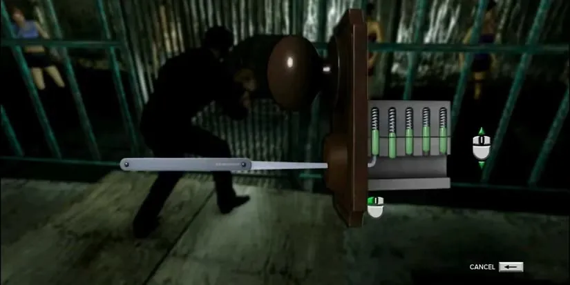 Nhân vật Wei Shen đang thực hiện hành vi bẻ khóa trong game Sleeping Dogs