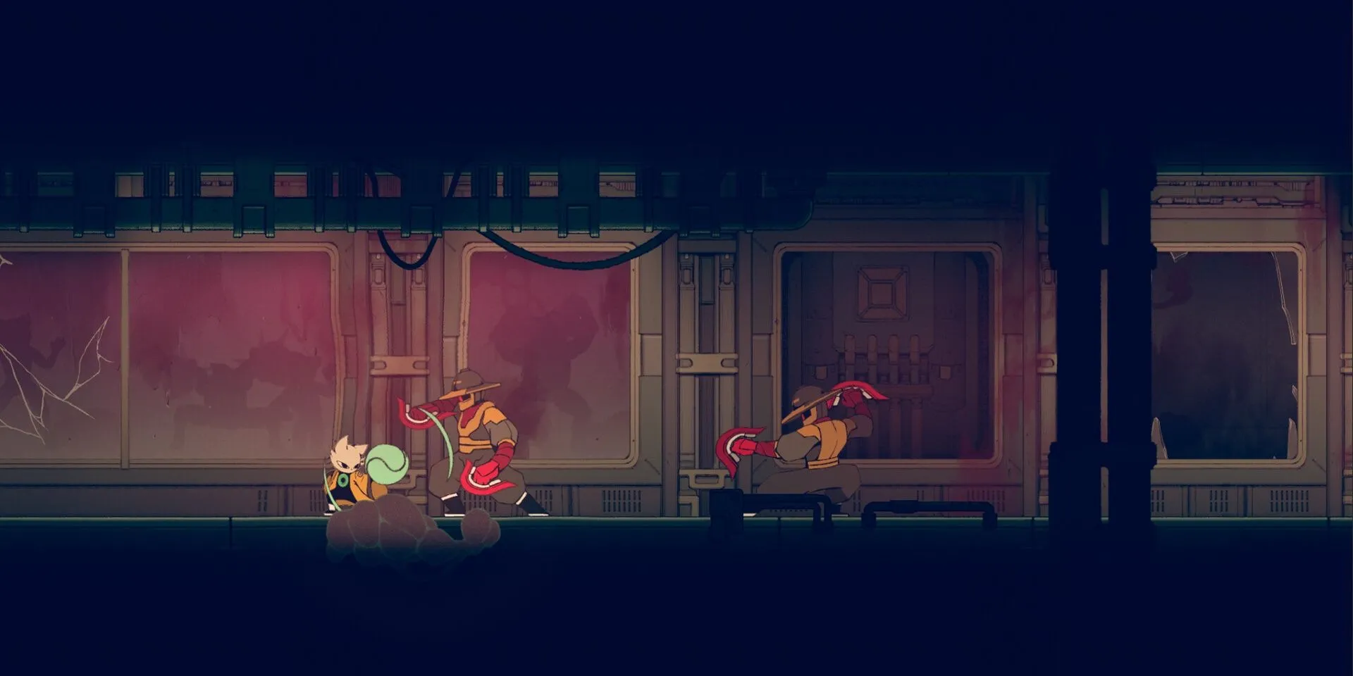 Nhân vật Yi đang thực hiện parry một đòn tấn công trong game Nine Sols