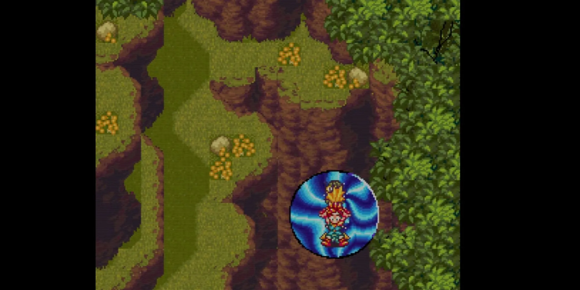 Nhóm nhân vật Chrono Trigger đứng trước Cổng Thời Gian, biểu tượng của JRPG du hành thời gian kinh điển này