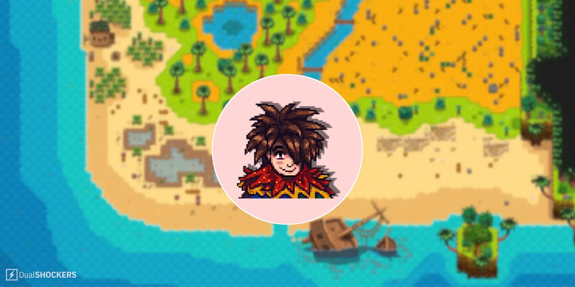 NPC Leo trên Đảo Gừng trong Stardew Valley, người bạn có thể kết bạn.