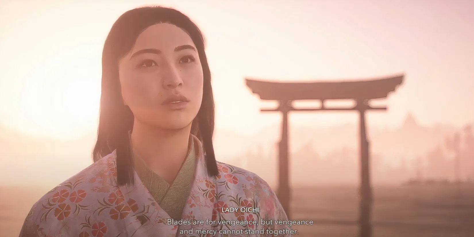 Oichi và Yasuke ở đền Shirahige