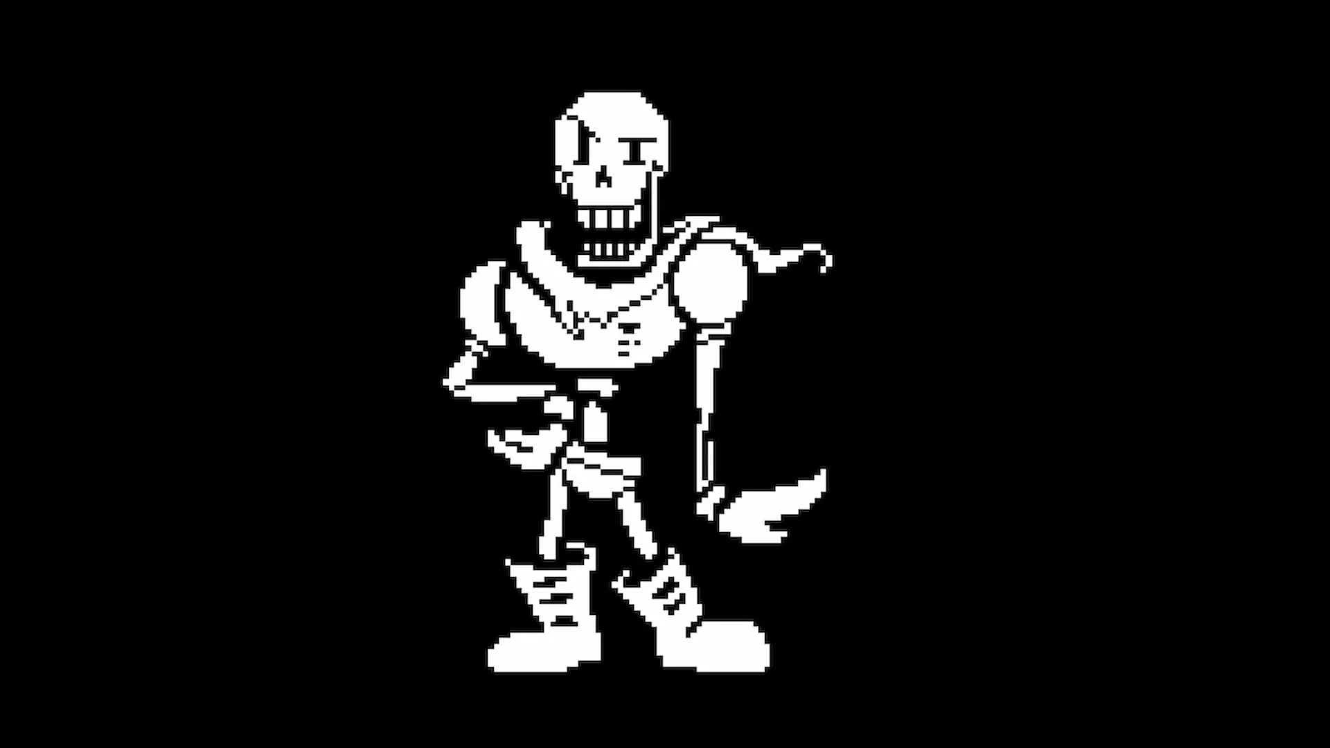Papyrus, nhân vật được yêu thích từ Undertale, trong một trận đấu trùm đặc trưng