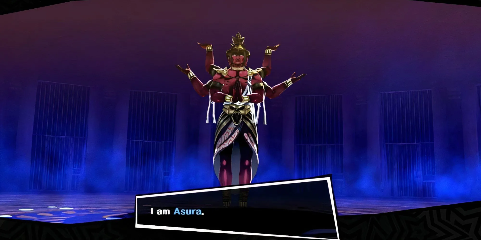 Persona Asura thuộc Sun Arcana được triệu hồi trong Velvet Room của Persona 5 Royal
