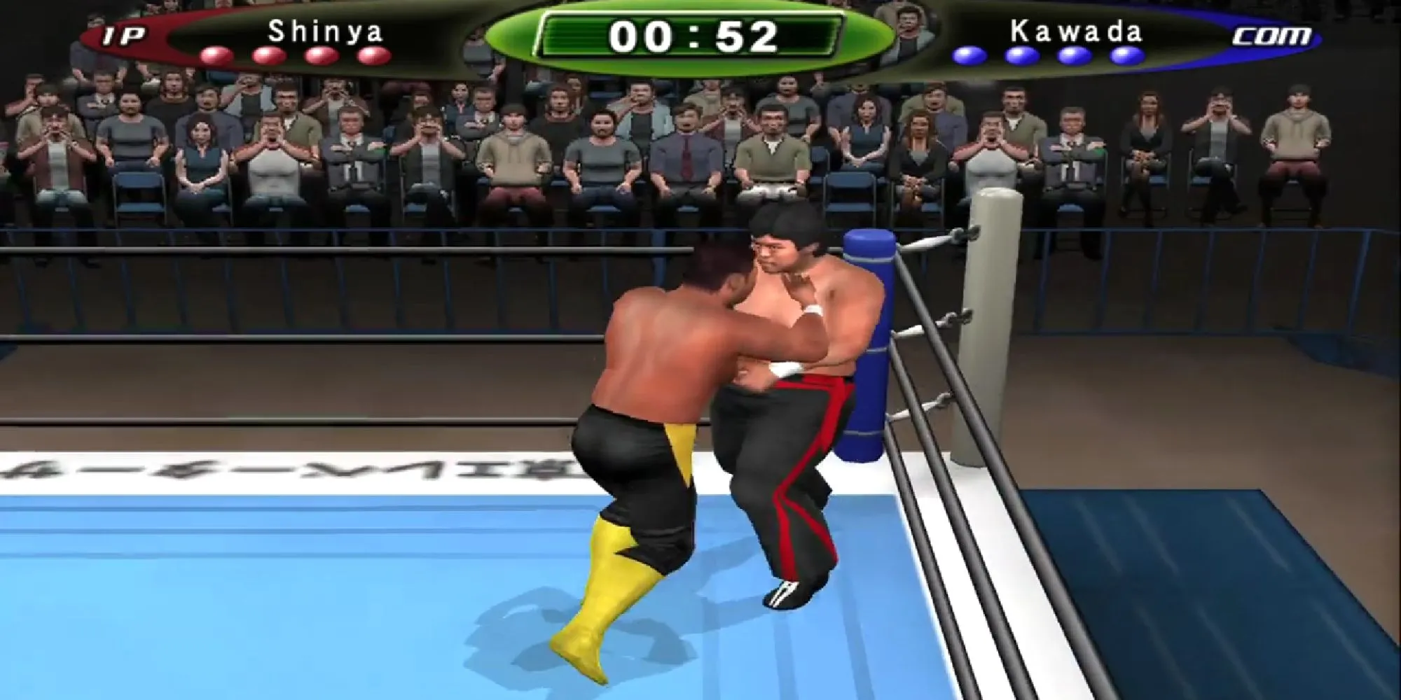 Pha grappling căng thẳng giữa hai đô vật trong game King of Colosseum II