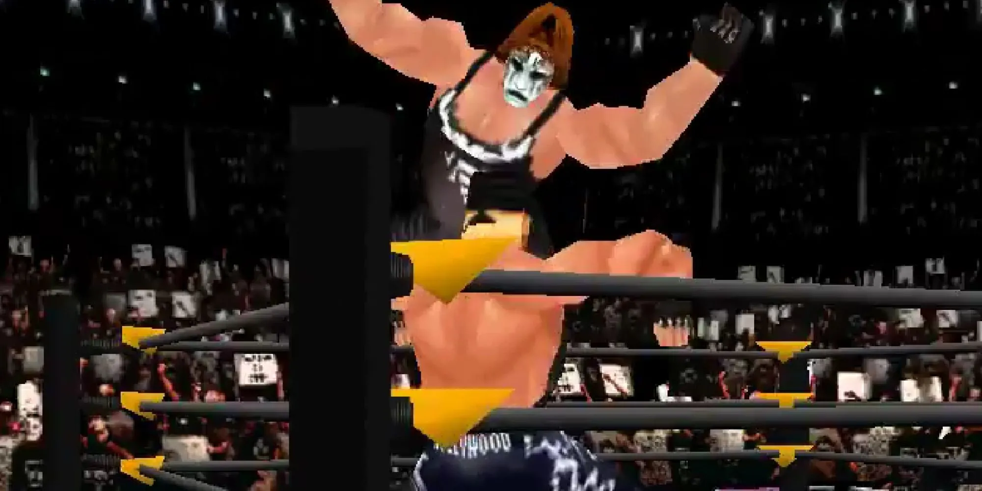 Pha tấn công Stinger Splash của Sting trong game WCW/NWO Revenge