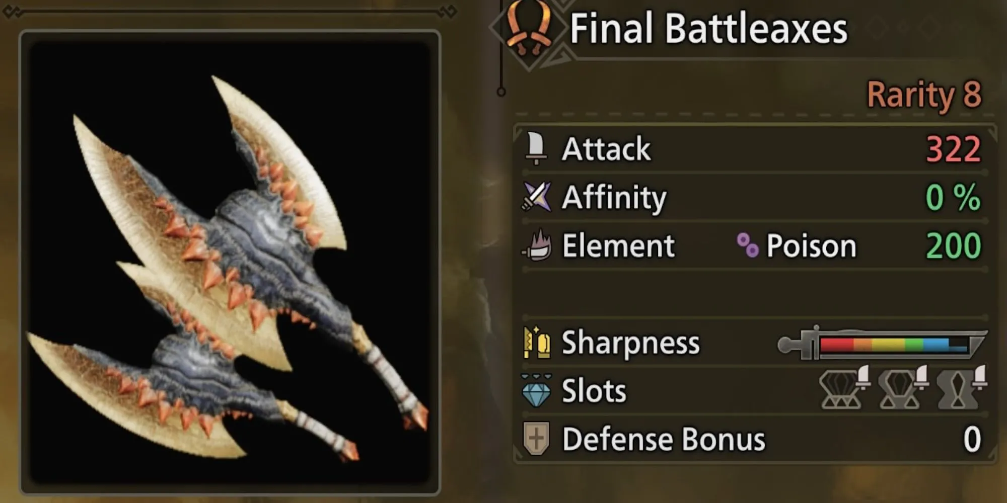 Rìu Chiến Final Battleaxes từ Gypceros gây độc trong MH Wilds