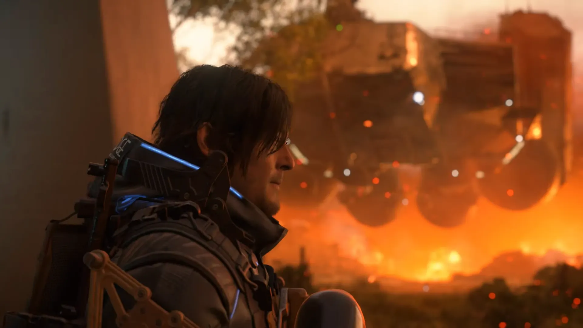 Sam Porter Bridges trong một cảnh của Death Stranding 2 On the Beach