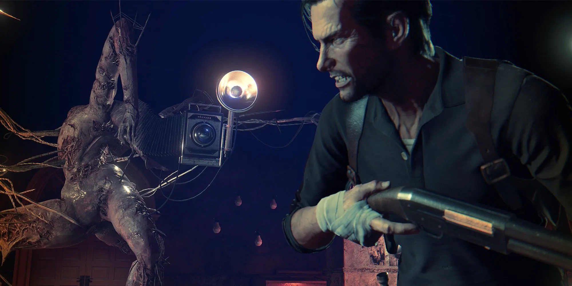 Sebastian Castellanos đối mặt với quái vật Obscura trong The Evil Within 2