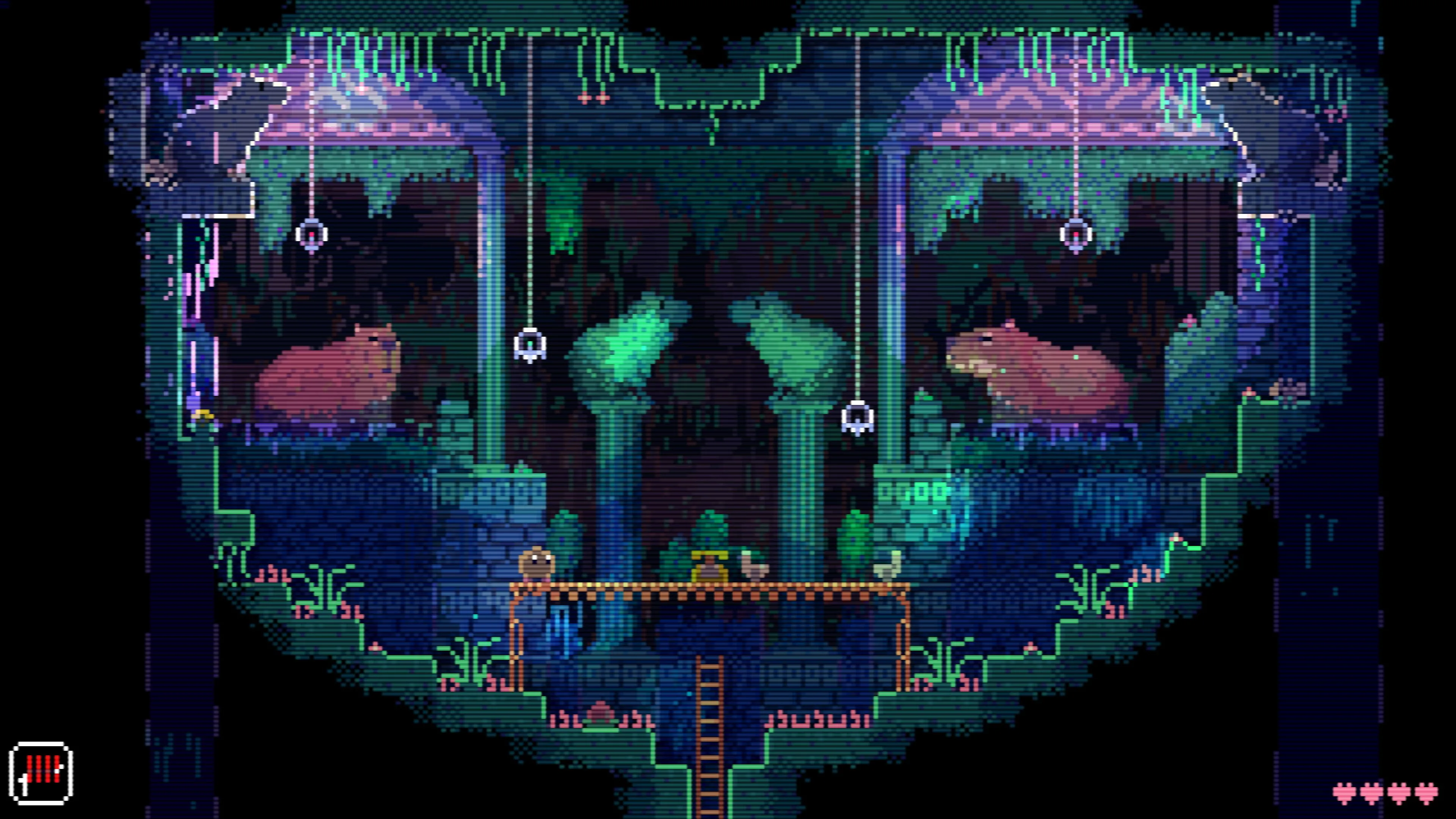 Sinh vật blob nhỏ khám phá hang động tăm tối trong game Animal Well