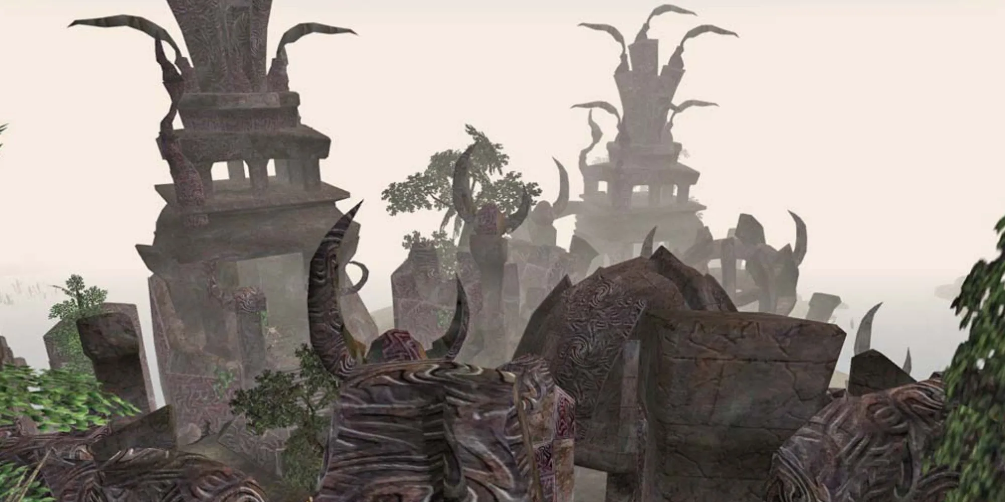 Tàn tích Daedric Ald Sotha ở Morrowind, nơi Severa Magia ẩn náu.