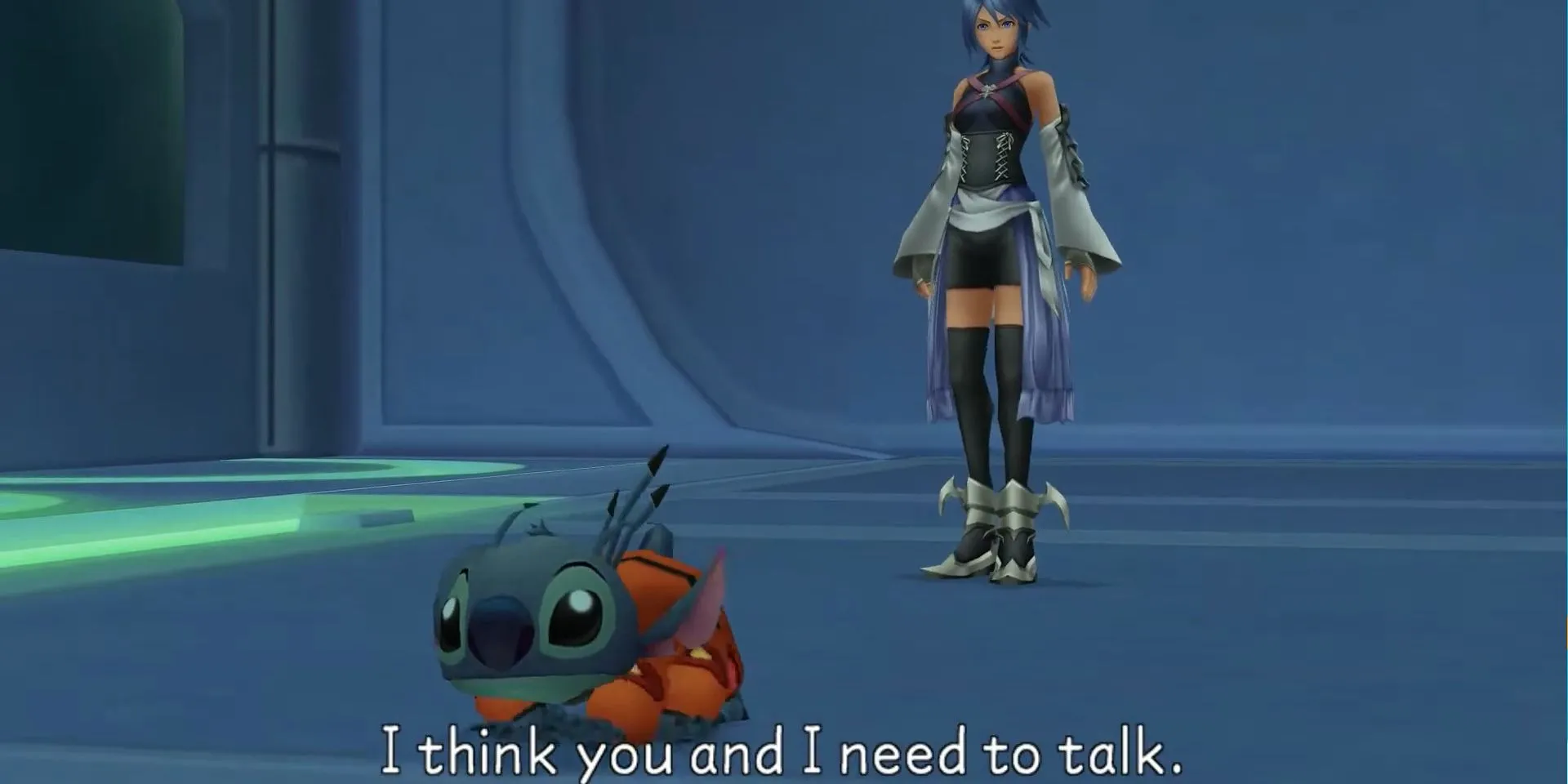Terra trong bộ đồ du hành vũ trụ tại Deep Space của Kingdom Hearts Birth By Sleep