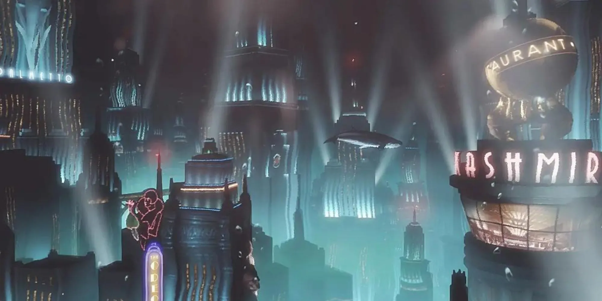 Thành phố Rapture dưới đáy biển trong game BioShock với kiến trúc Art Deco độc đáo