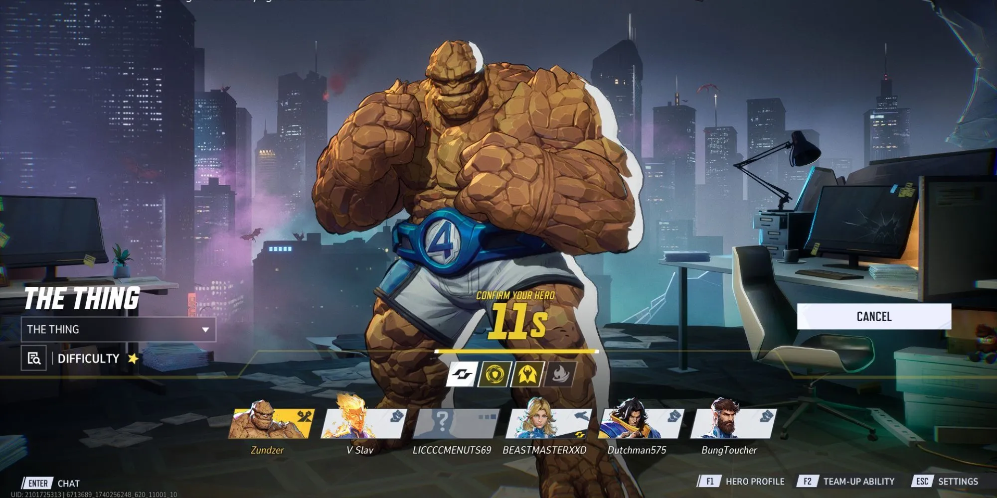 The Thing cùng đội hình Fantastic Four trong Marvel Rivals - một sự kết hợp mạnh mẽ