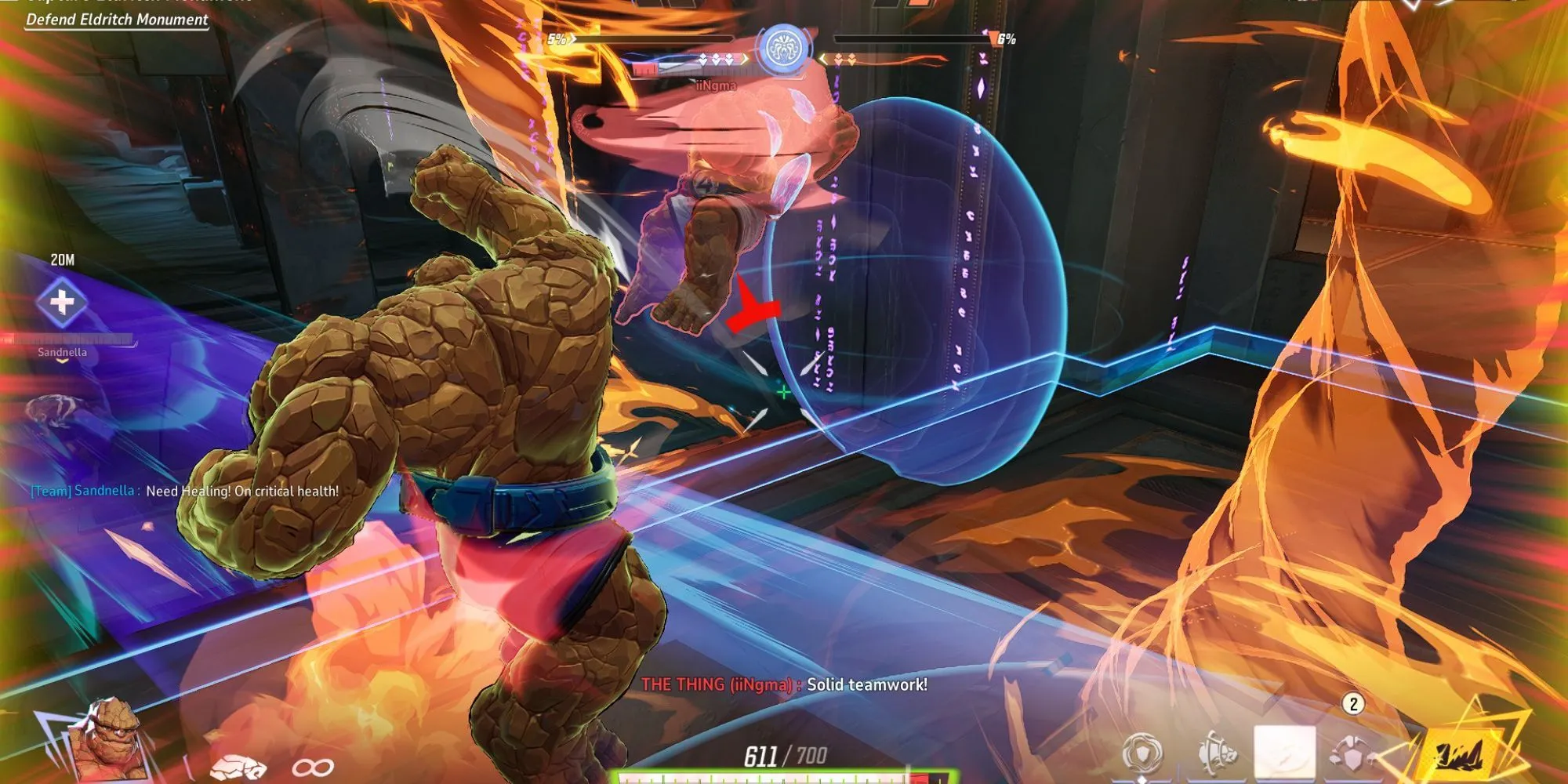 The Thing Marvel Rivals chuẩn bị tung cú đấm mạnh mẽ trong giao tranh