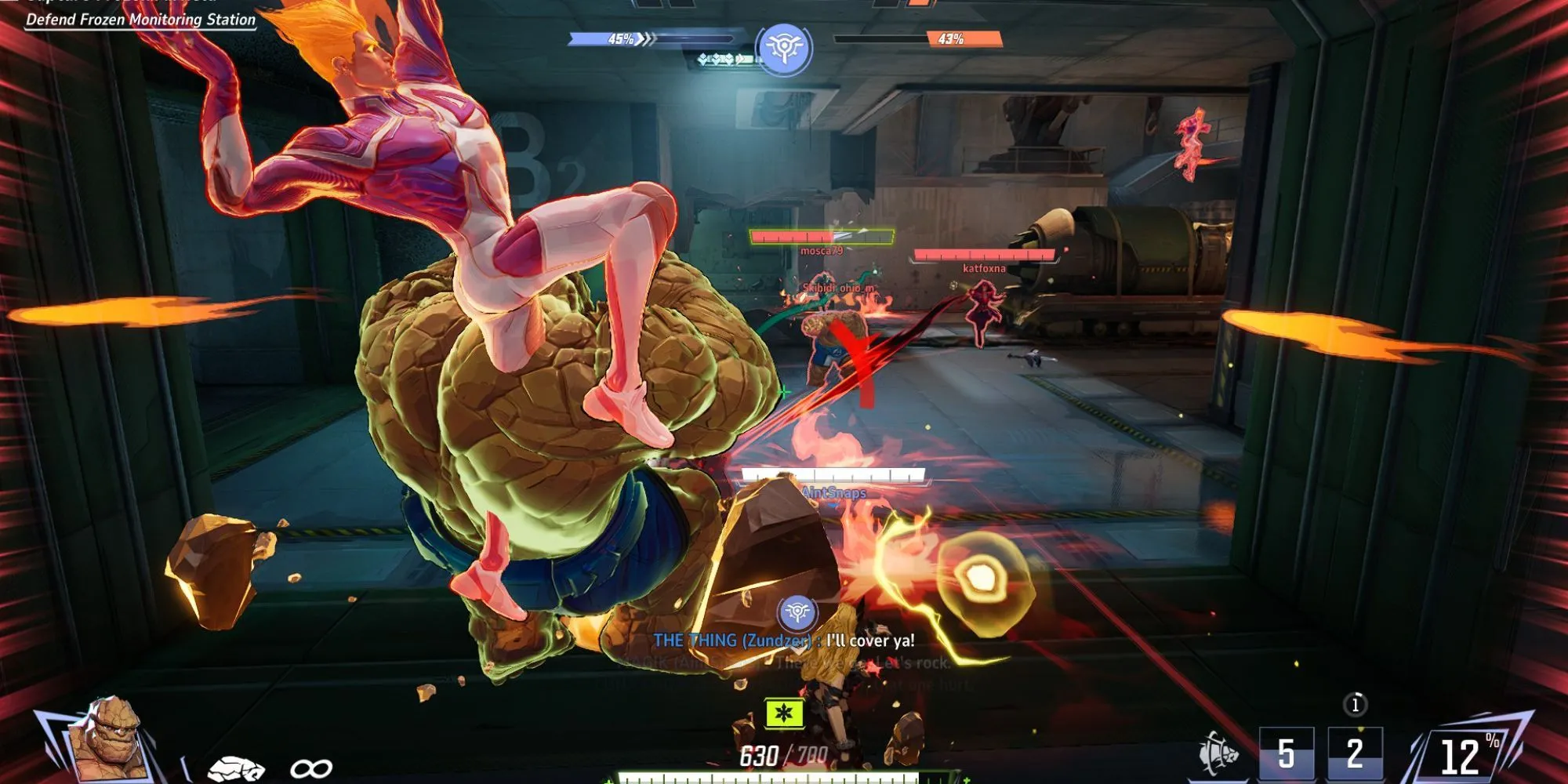 The Thing thể hiện vai trò tiên phong gánh chịu sát thương trong Marvel Rivals
