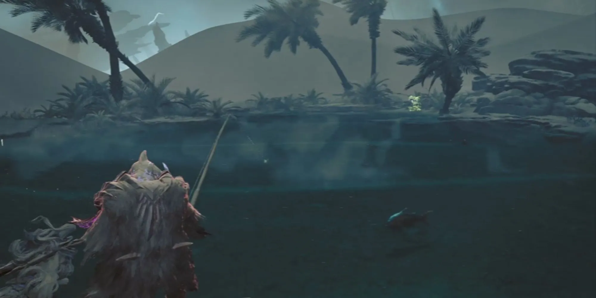 Hướng Dẫn Chi Tiết Về Câu Cá Trong Monster Hunter Wilds: Địa Điểm, Lợi Ích & Phần Thưởng 1 Thợ săn đang câu cá trong Monster Hunter Wilds