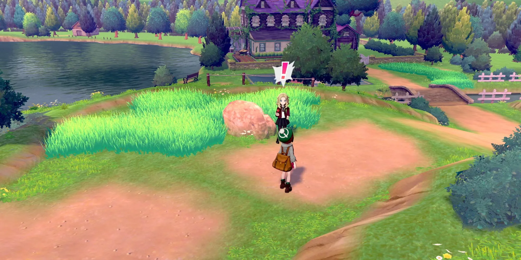 Trainer đi bộ trên đường trong Pokemon Sword và Shield